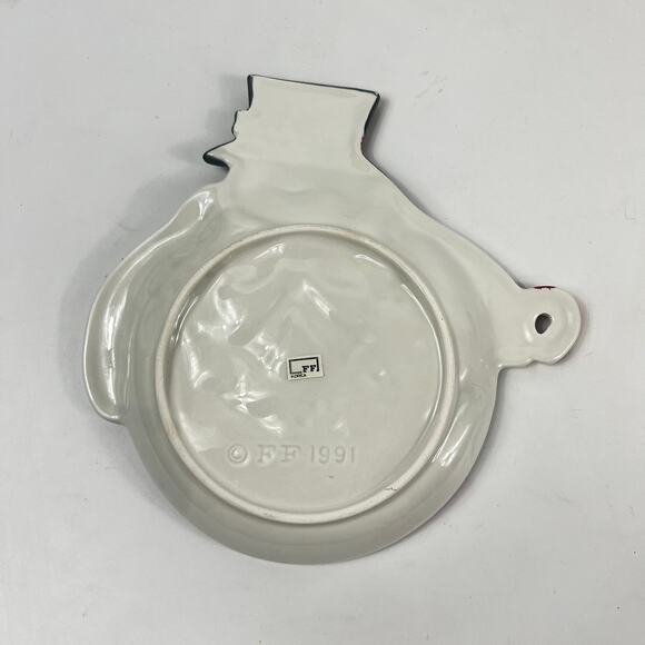 Snowman Service Set Platter Spreaders Fitz & Floyd Williams-Sonoma Holiday Table - Picture 3 of 10